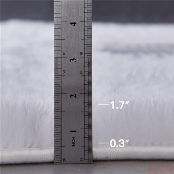 Soft Velvet Shag Area Rug Non Slip Fluffy Carpet for Bedroom Living Room Floor - Picture 6 of 7